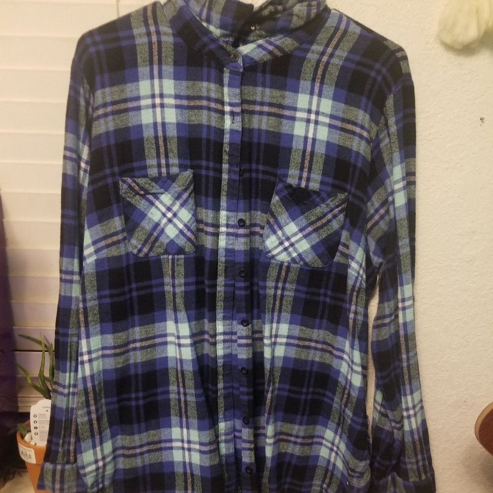 Plaid button down
